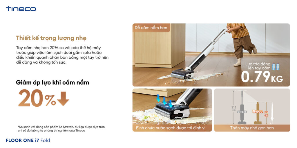 May hut bui lau san kho uot Tineco Floor One i7 Fold chinh hang bigmivn 18