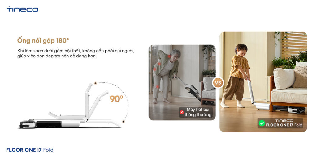 May hut bui lau san kho uot Tineco Floor One i7 Fold chinh hang bigmivn 5 1