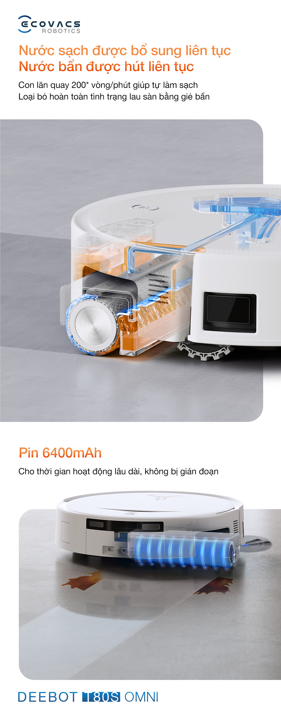 Robot hut bui lau nha Ecovacs Deebot T80S Omni bigmivn 14
