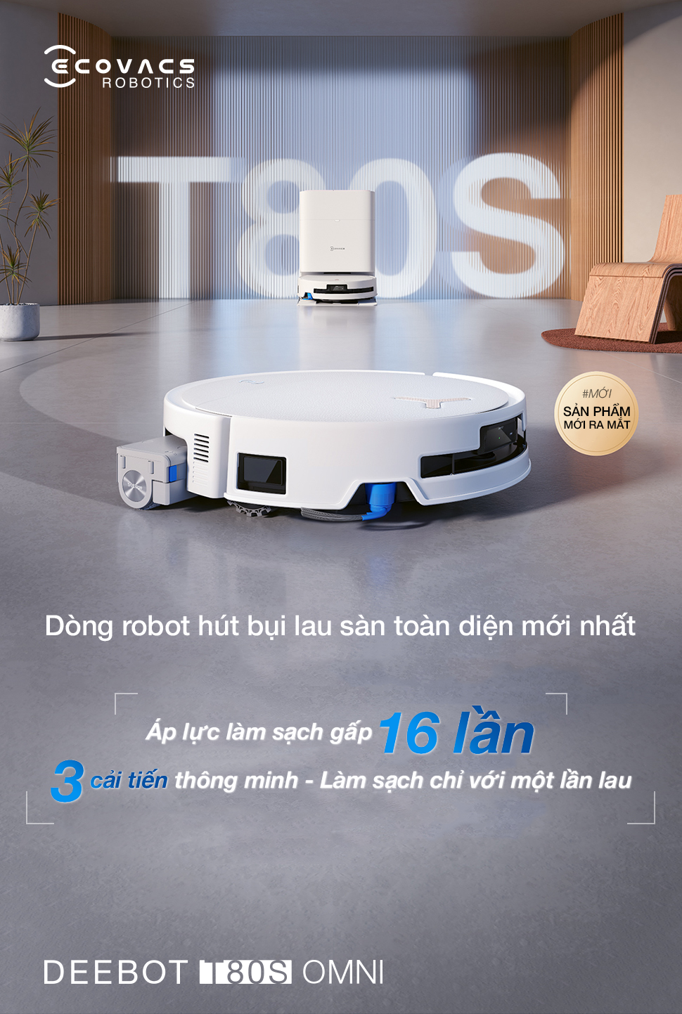Robot hut bui lau nha Ecovacs Deebot T80S Omni bigmivn