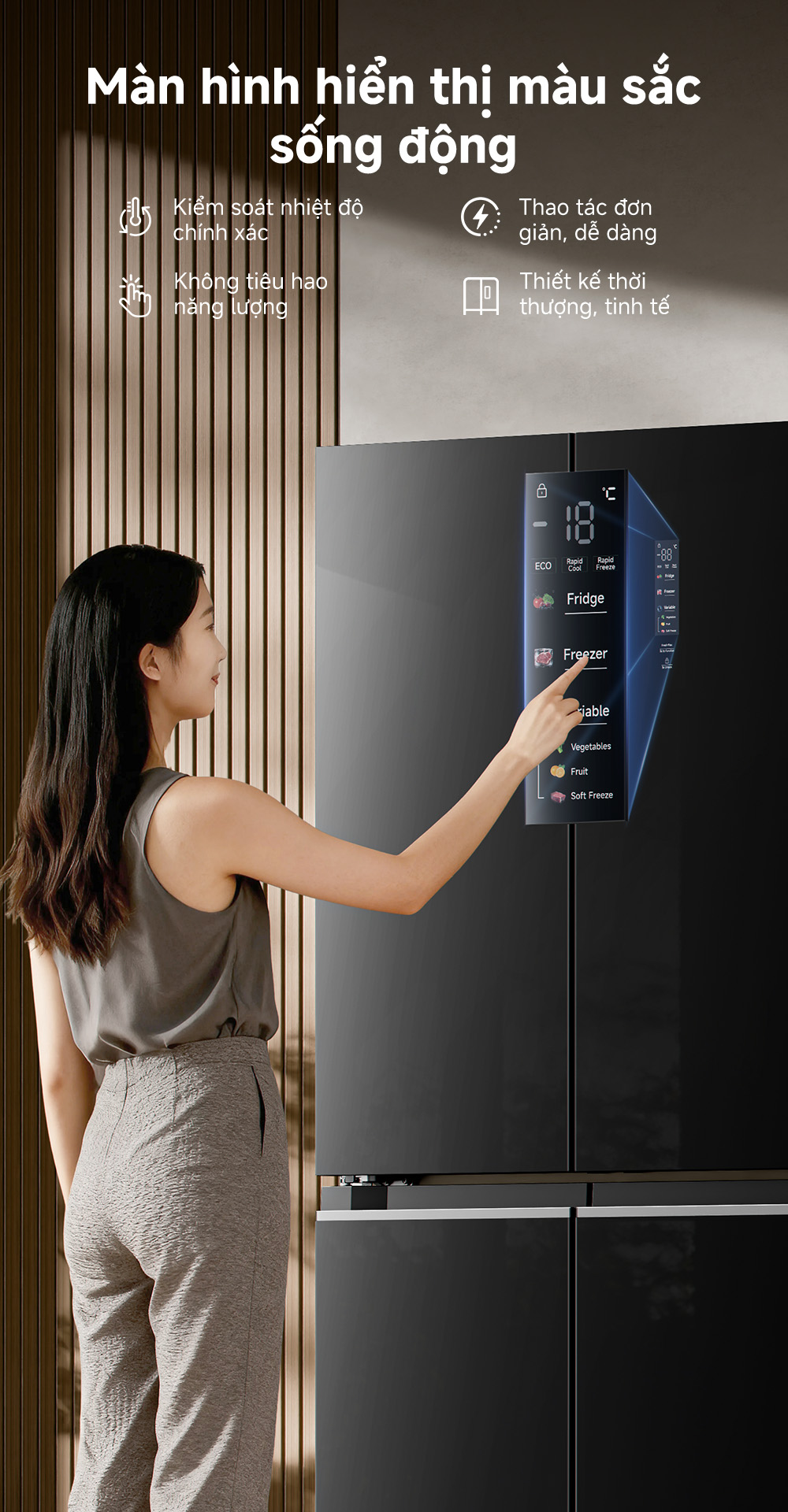 Tủ lạnh Dreame 600L Dual inverter DRC600WGB4VN tính năng (10) Tu lanh Dreame 600L Dual inverter DRC600WGB4VN tinh nang 10