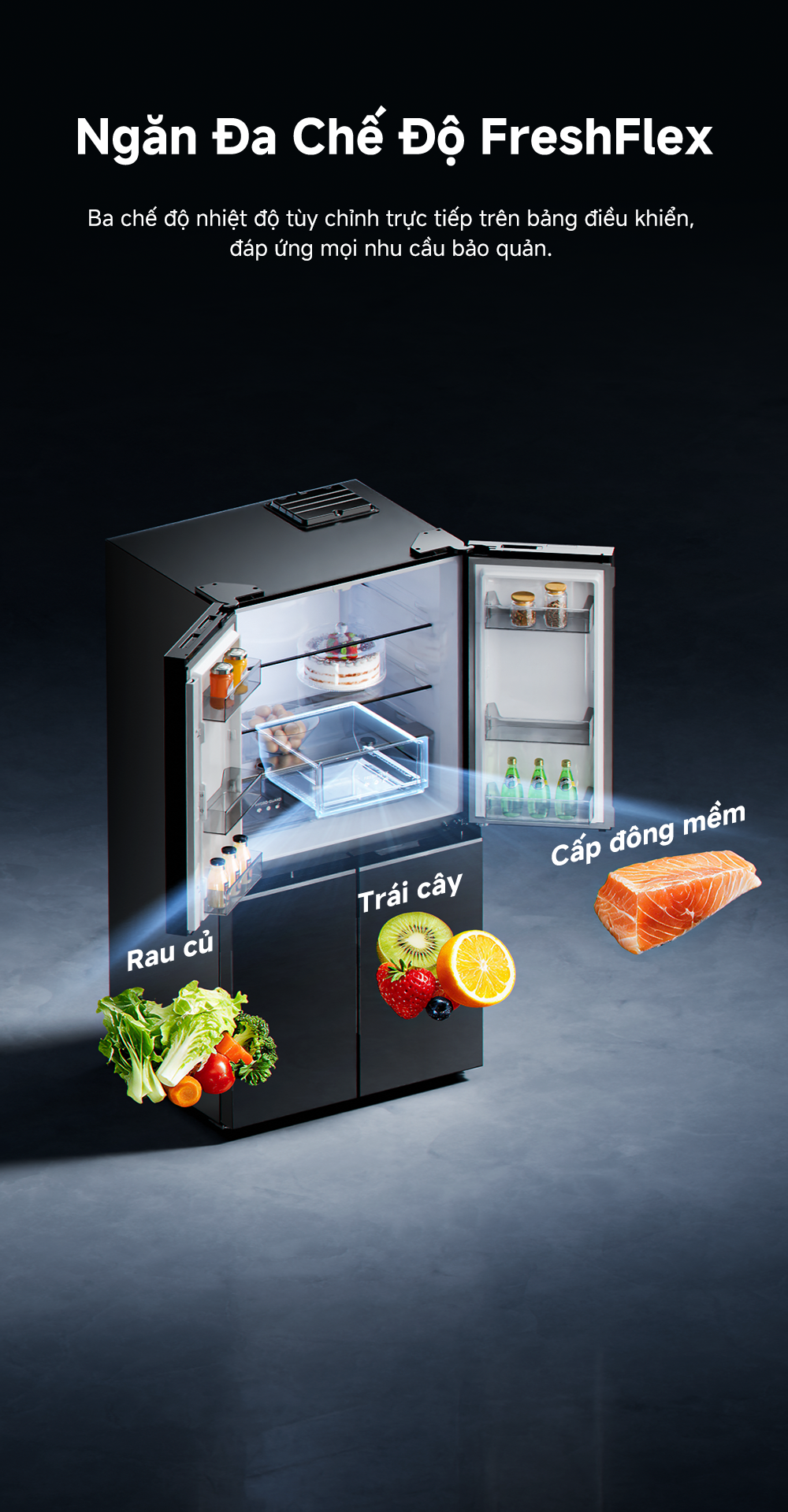 Tu lanh Dreame 600L Dual inverter DRC600WGB4VN tinh nang 2