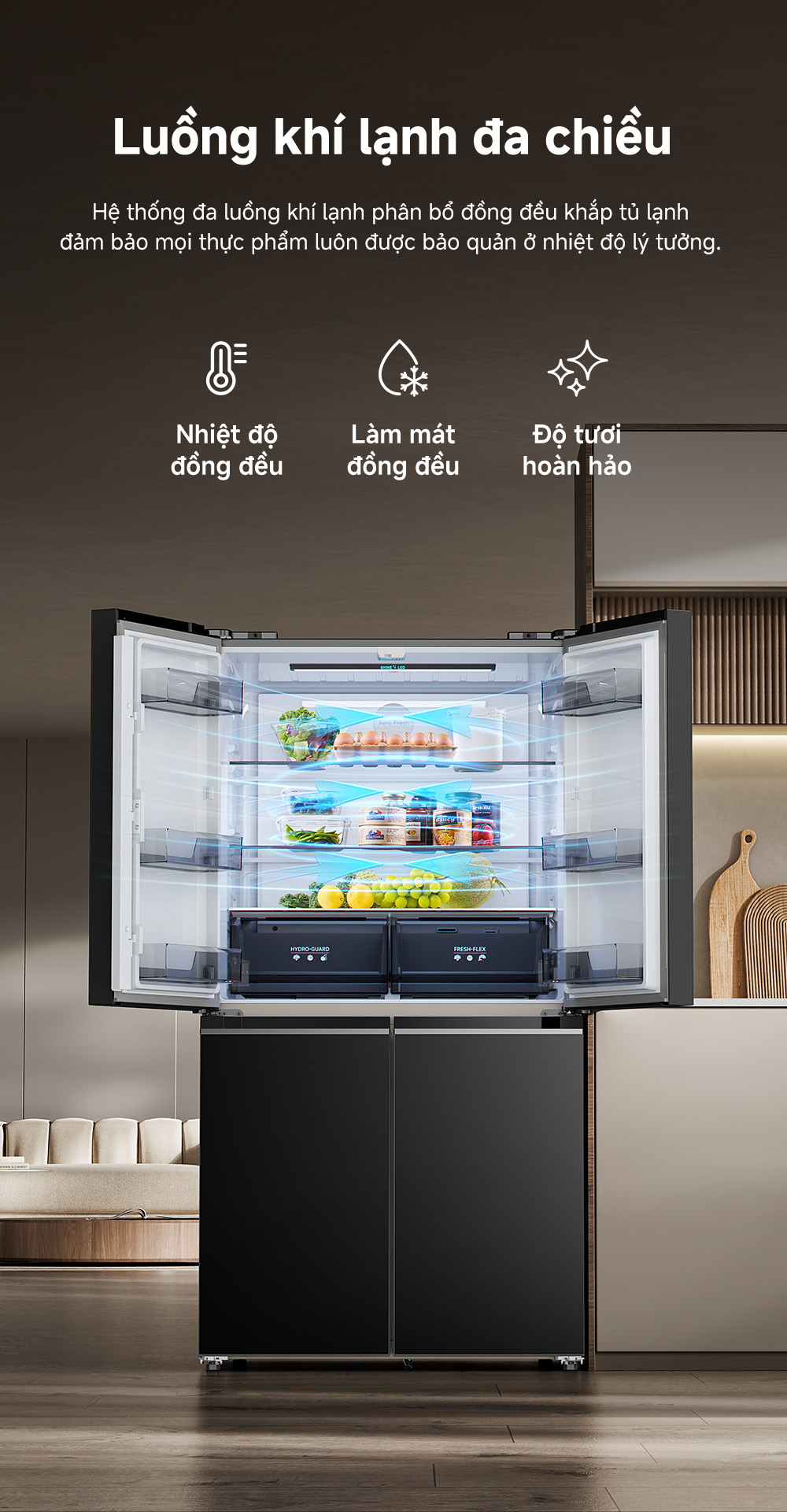 Tu lanh Dreame 600L Dual inverter DRC600WGB4VN tinh nang 6