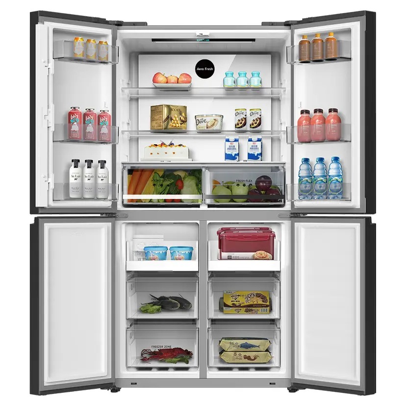 Tủ lạnh Dreame 600L Dual inverter DRC600WGB4VN - 4 cánh mặt kính, đông mềm, kháng khuẩn thông minh 4 Tu lanh Multi door Dreame Inverter 600 lit DRC600WGB4VN 2