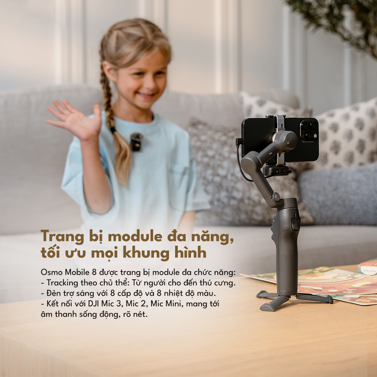 Gimbal điện thoại DJI Osmo Mobile 8 - Chính hãng 8 Gimbal dien thoai DJI Osmo Mobile 8 bigmivn 3