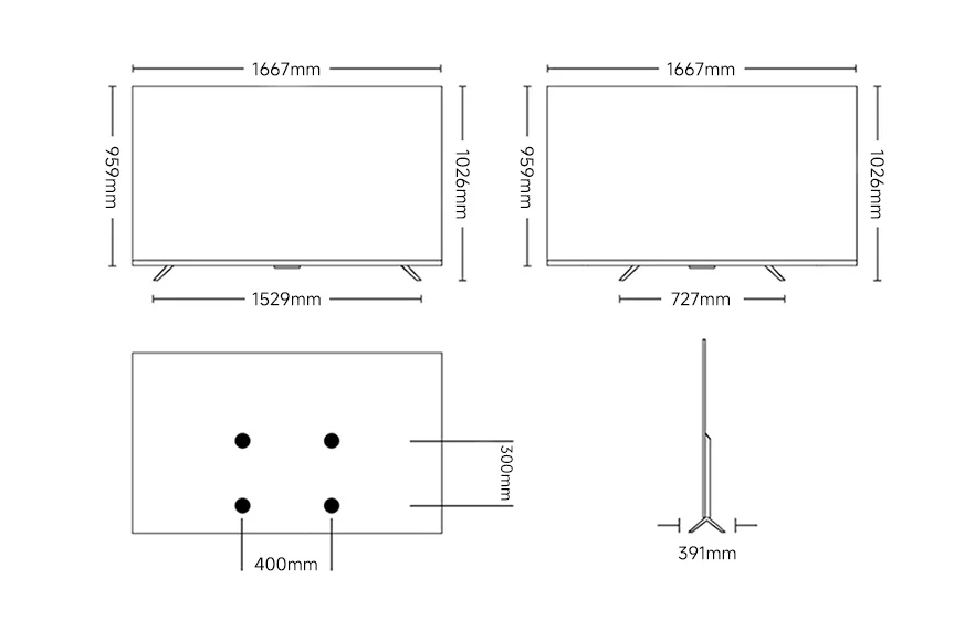 Kich thuoc Google Tivi Xiaomi S Mini LED 75 inch 2026