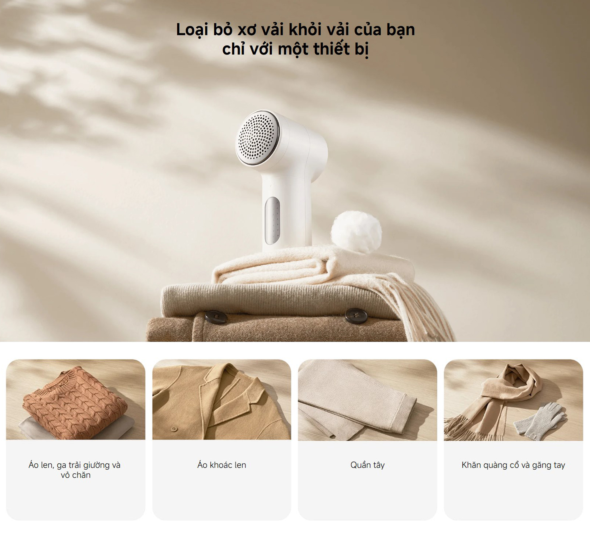 May cat xo vai Xiaomi Mijia Lint Remover 2 bigmivn 2