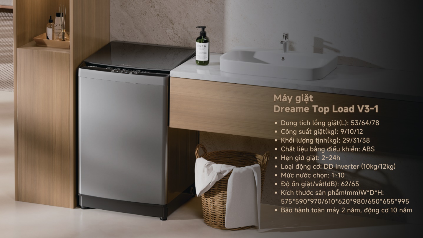 May giat cua tren 12Kg Dreame DWT12D31BASE bigmivn