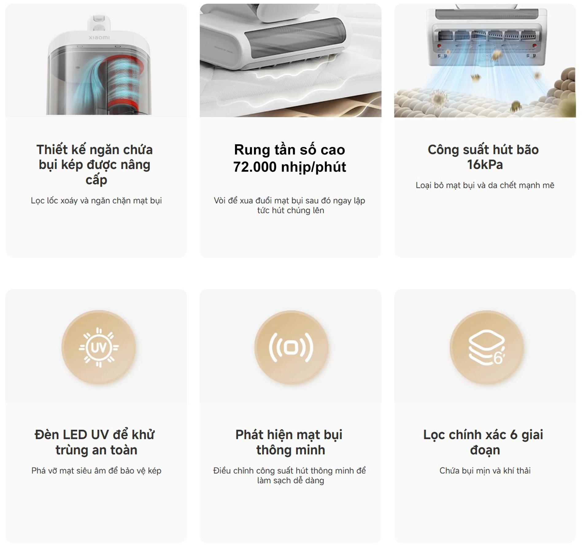 Máy hút bụi giường nệm Xiaomi Dust Mite Vacuum Cleaner 2 Pro - Chính hãng Quốc Tế 3 May hut bui giuong nem Xiaomi Dust Mite Vacuum Cleaner 2 Pro bigmivn 1