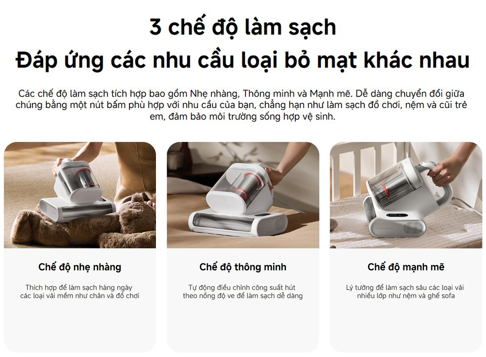 Máy hút bụi giường nệm Xiaomi Dust Mite Vacuum Cleaner 2 Pro - Chính hãng Quốc Tế 12 May hut bui giuong nem Xiaomi Dust Mite Vacuum Cleaner 2 Pro bigmivn 10