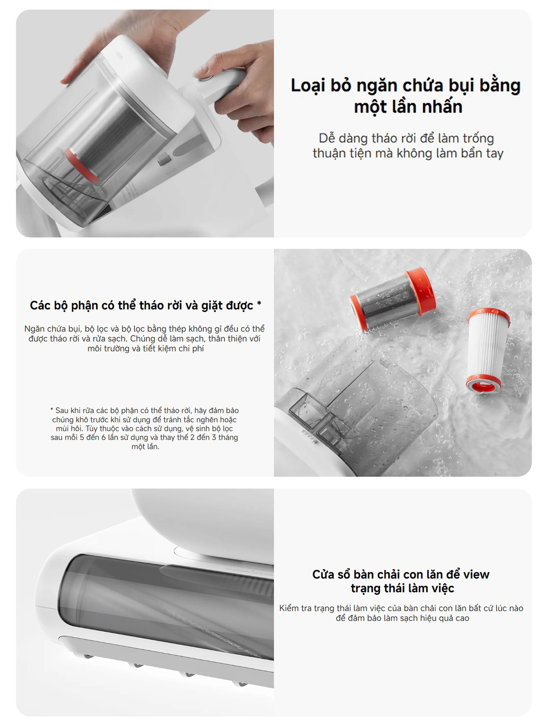 Máy hút bụi giường nệm Xiaomi Dust Mite Vacuum Cleaner 2 Pro - Chính hãng Quốc Tế 13 May hut bui giuong nem Xiaomi Dust Mite Vacuum Cleaner 2 Pro bigmivn 11