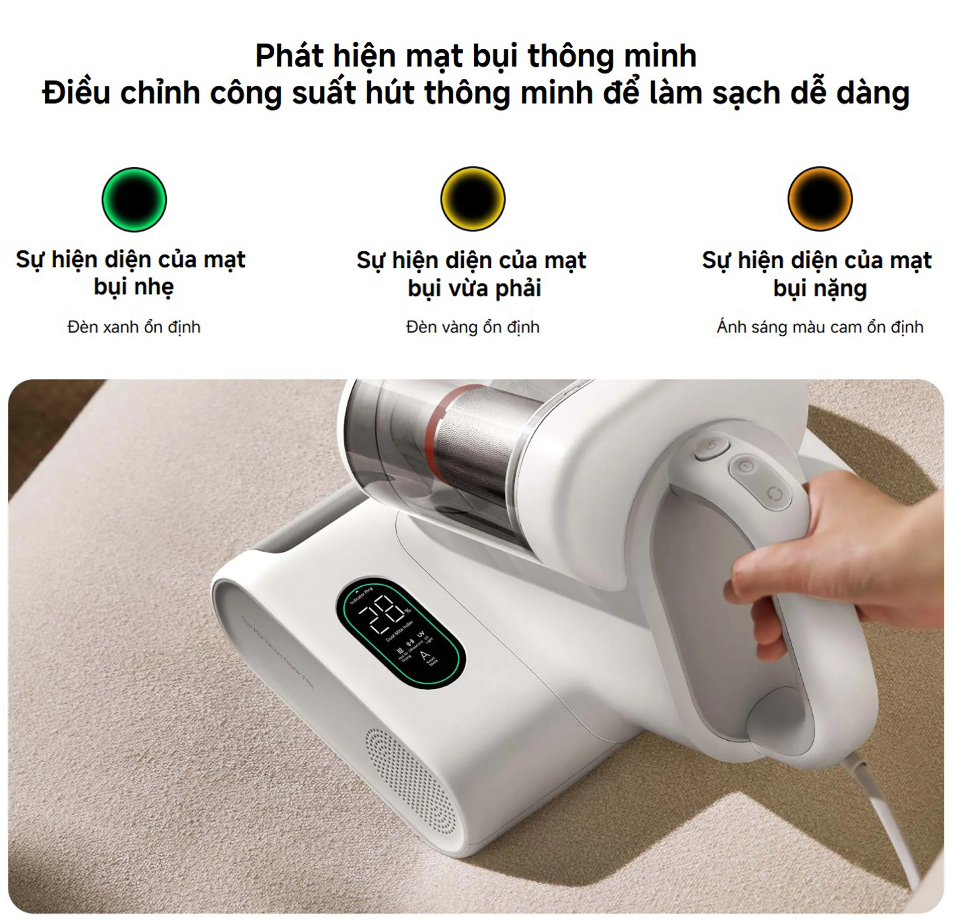 Máy hút bụi giường nệm Xiaomi Dust Mite Vacuum Cleaner 2 Pro - Chính hãng Quốc Tế 9 May hut bui giuong nem Xiaomi Dust Mite Vacuum Cleaner 2 Pro bigmivn 7