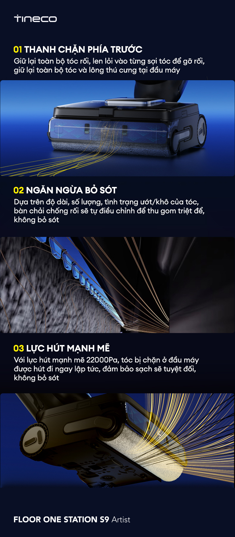 May hut bui lau nha Tineco FLOOR ONE STATION S9 Artist bigmivn 11