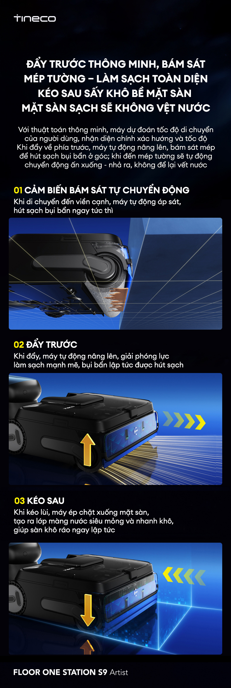 May hut bui lau nha Tineco FLOOR ONE STATION S9 Artist bigmivn 16