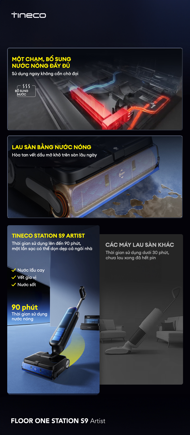 May hut bui lau nha Tineco FLOOR ONE STATION S9 Artist bigmivn 19