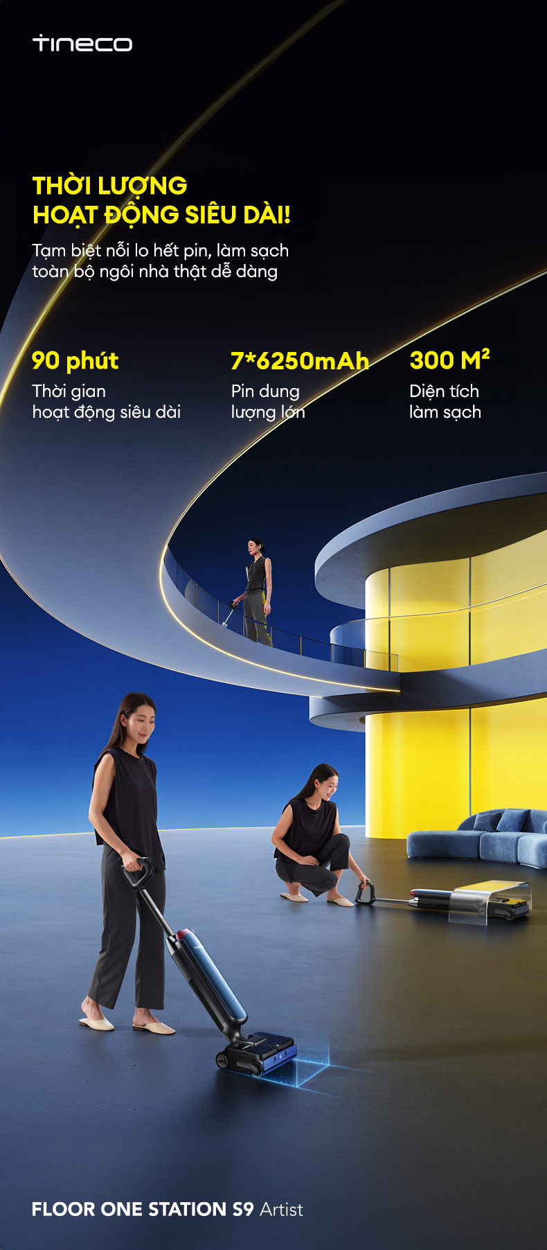 May hut bui lau nha Tineco FLOOR ONE STATION S9 Artist bigmivn 21