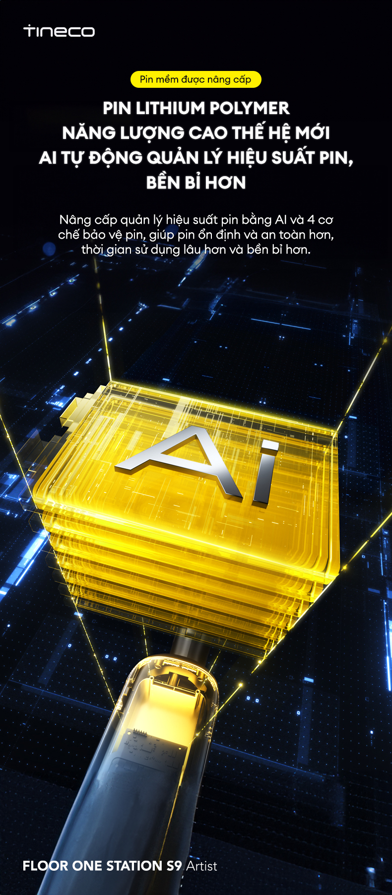 May hut bui lau nha Tineco FLOOR ONE STATION S9 Artist bigmivn 6