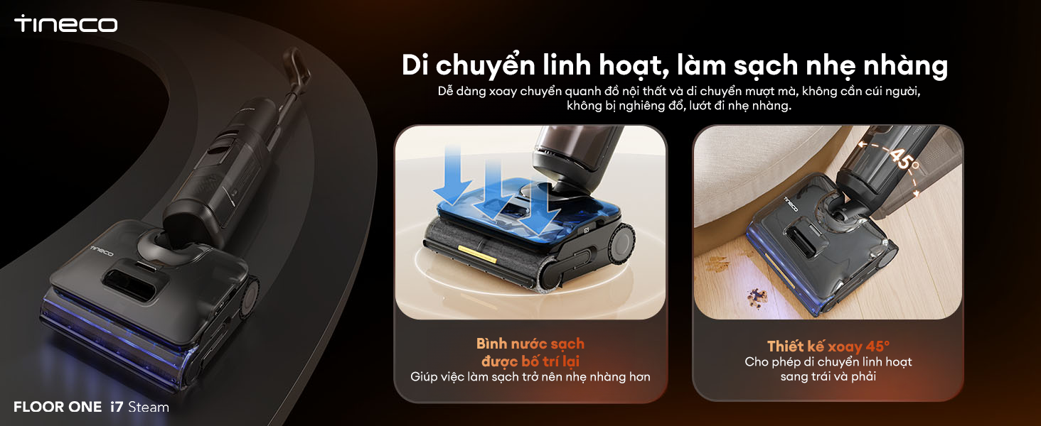 May hut bui lau san kho uot Tineco Floor One i7 Steam bigmivn 11