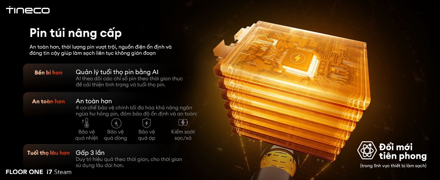 May hut bui lau san kho uot Tineco Floor One i7 Steam bigmivn 16