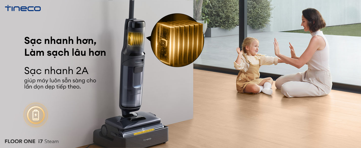 May hut bui lau san kho uot Tineco Floor One i7 Steam bigmivn 18