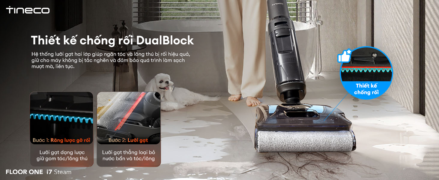 May hut bui lau san kho uot Tineco Floor One i7 Steam bigmivn 4