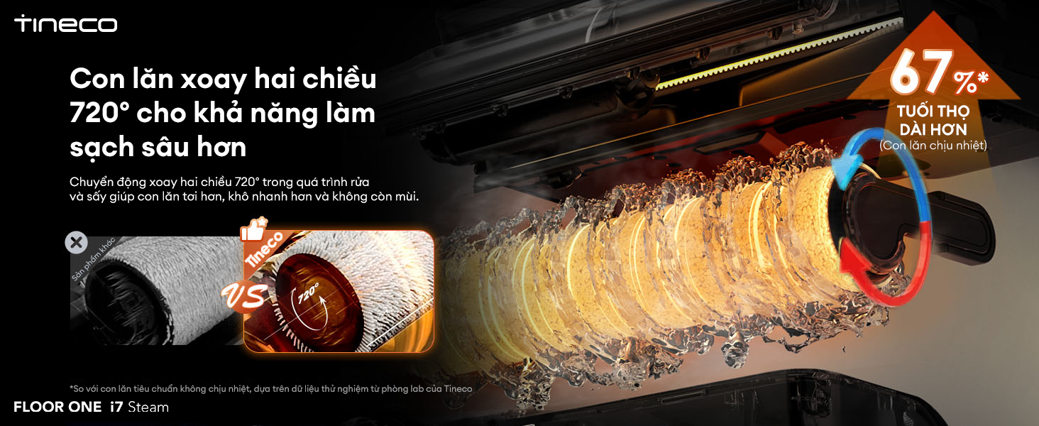 May hut bui lau san kho uot Tineco Floor One i7 Steam bigmivn 6