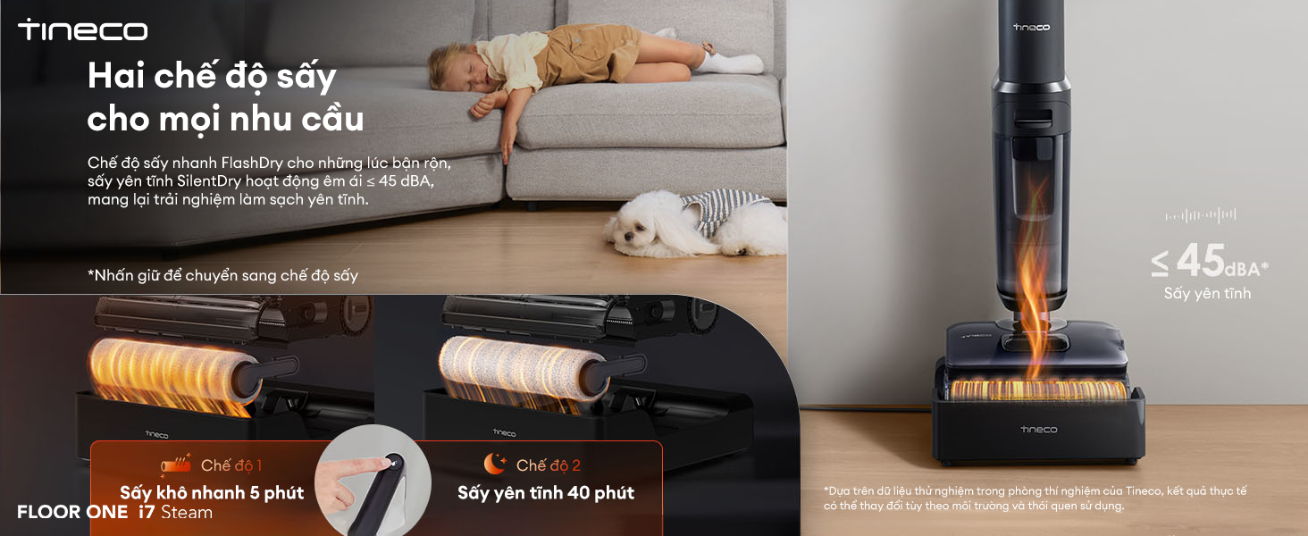 May hut bui lau san kho uot Tineco Floor One i7 Steam bigmivn 8