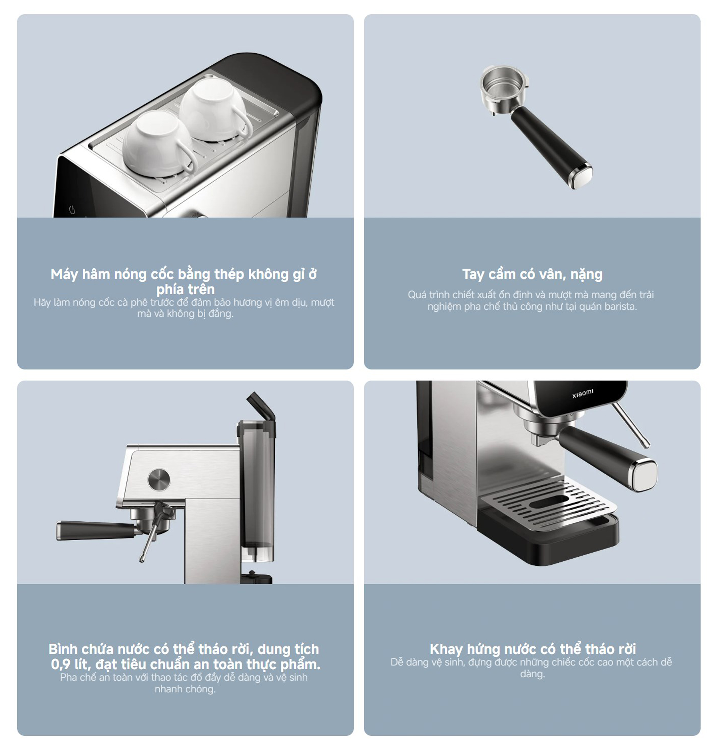 May pha ca phe ban tu dong Xiaomi Semi automatic Espresso Machine CME003 bigmivn 13