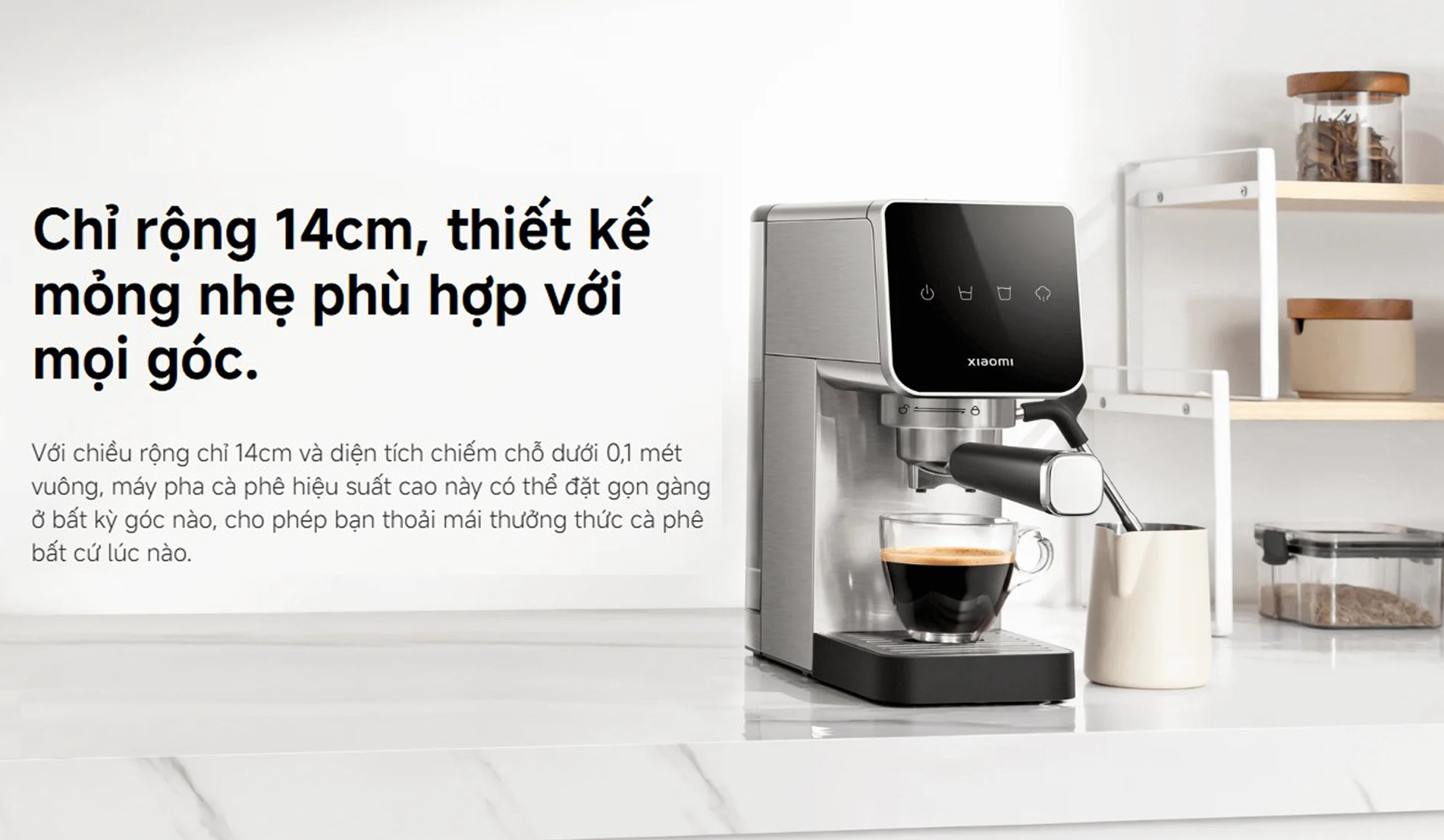 May pha ca phe ban tu dong Xiaomi Semi automatic Espresso Machine CME003 bigmivn 2