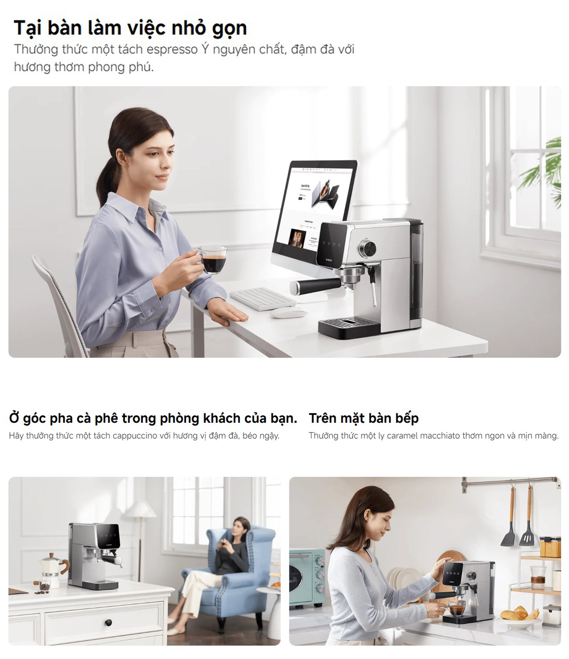 May pha ca phe ban tu dong Xiaomi Semi automatic Espresso Machine CME003 bigmivn 3