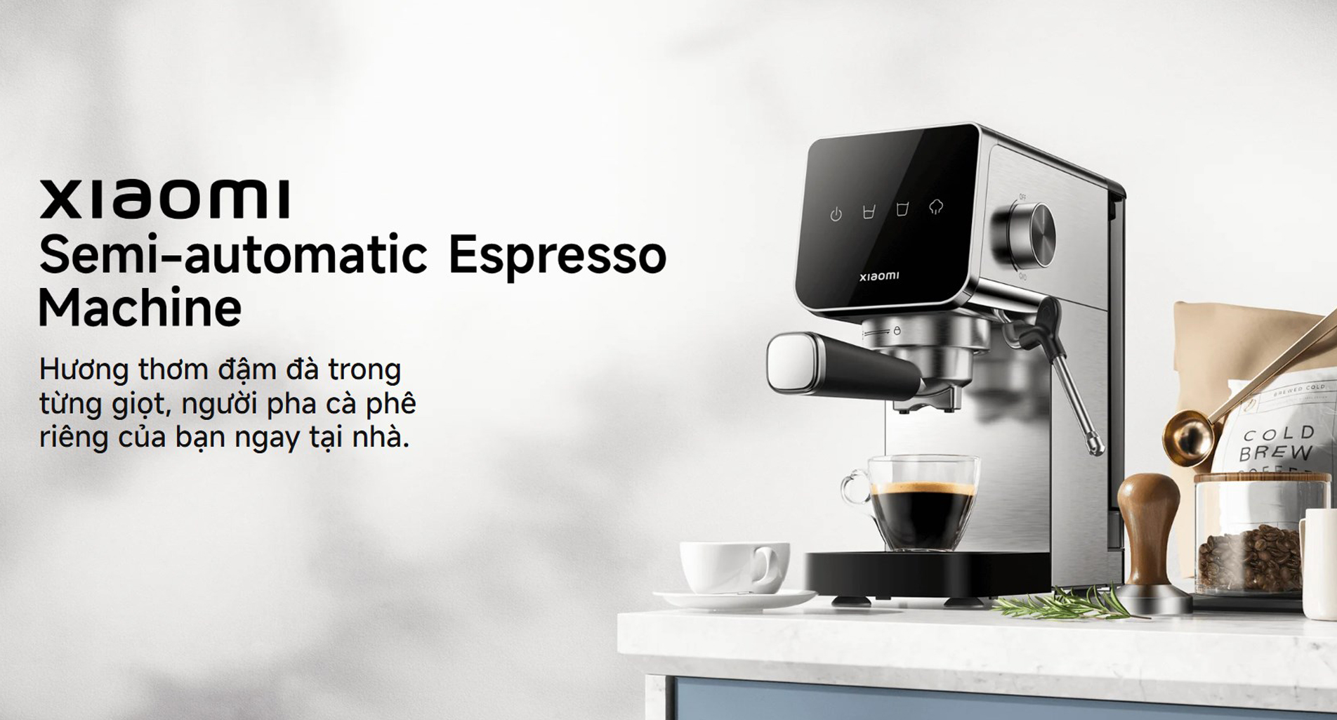 May pha ca phe ban tu dong Xiaomi Semi automatic Espresso Machine CME003 bigmivn