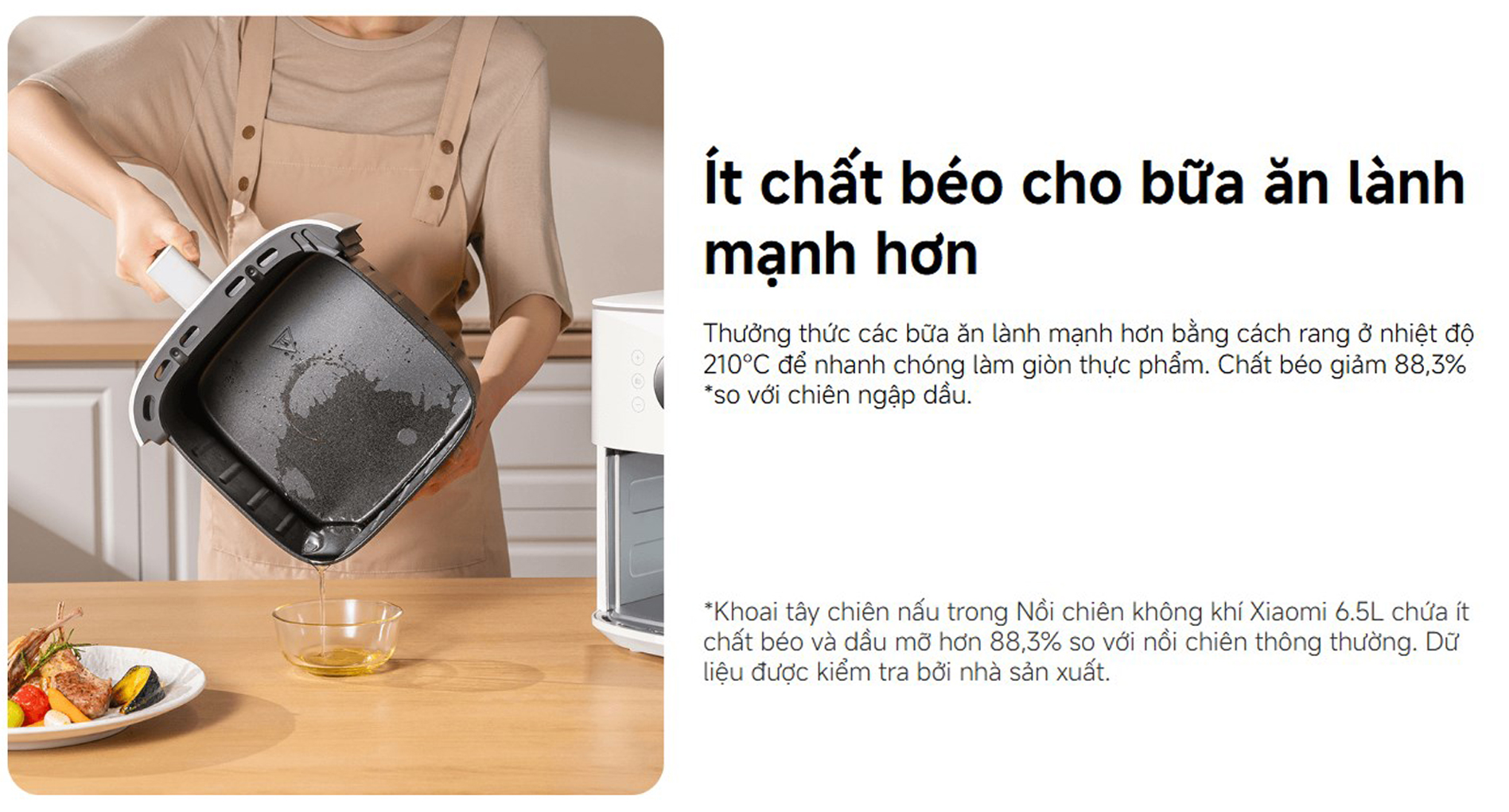 Noi chien khong dau Xiaomi Air Fryer 6.5L 1700W bigmivn 3