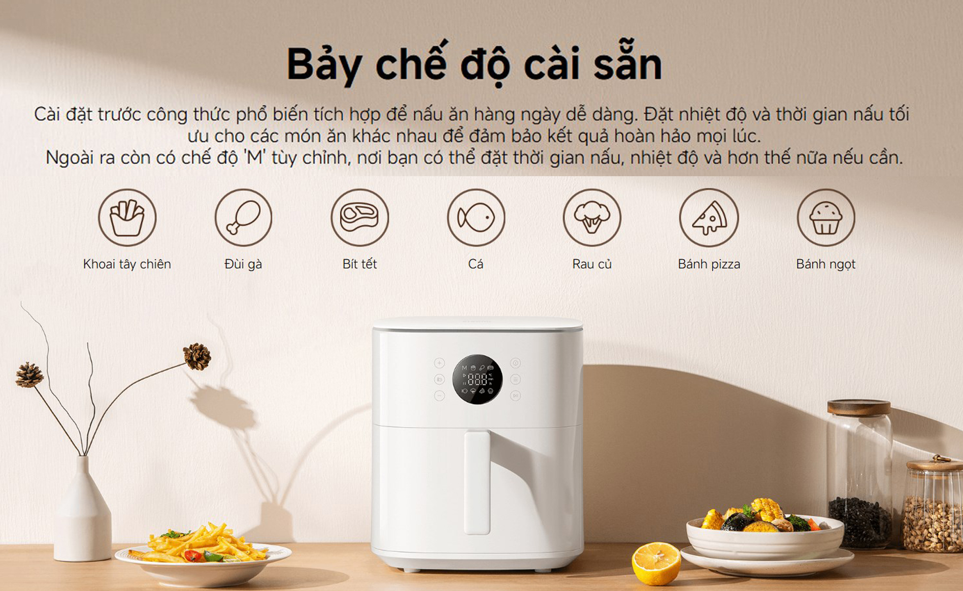Noi chien khong dau Xiaomi Air Fryer 6.5L 1700W bigmivn 7