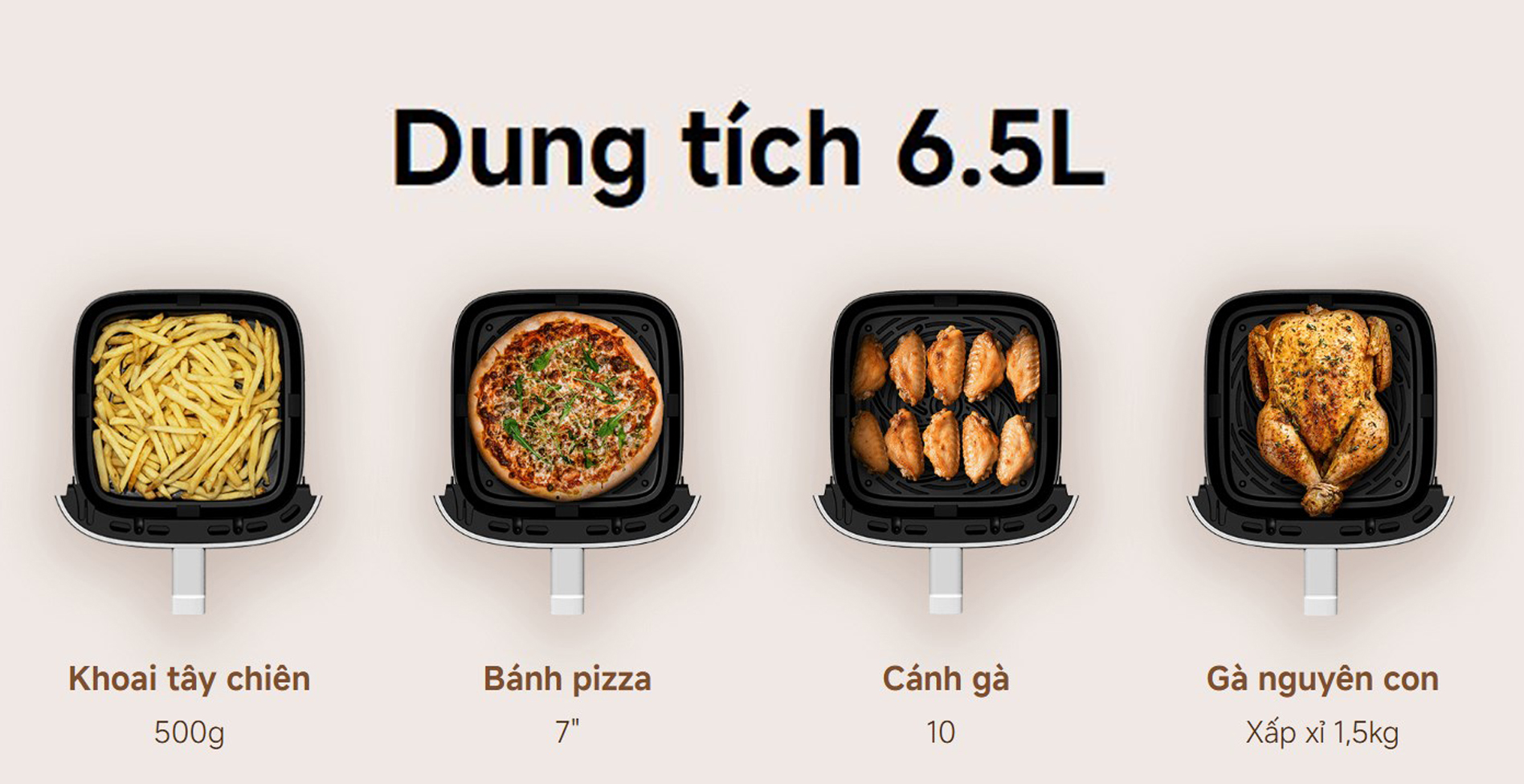 Noi chien khong dau Xiaomi Air Fryer 6.5L 1700W bigmivn 9