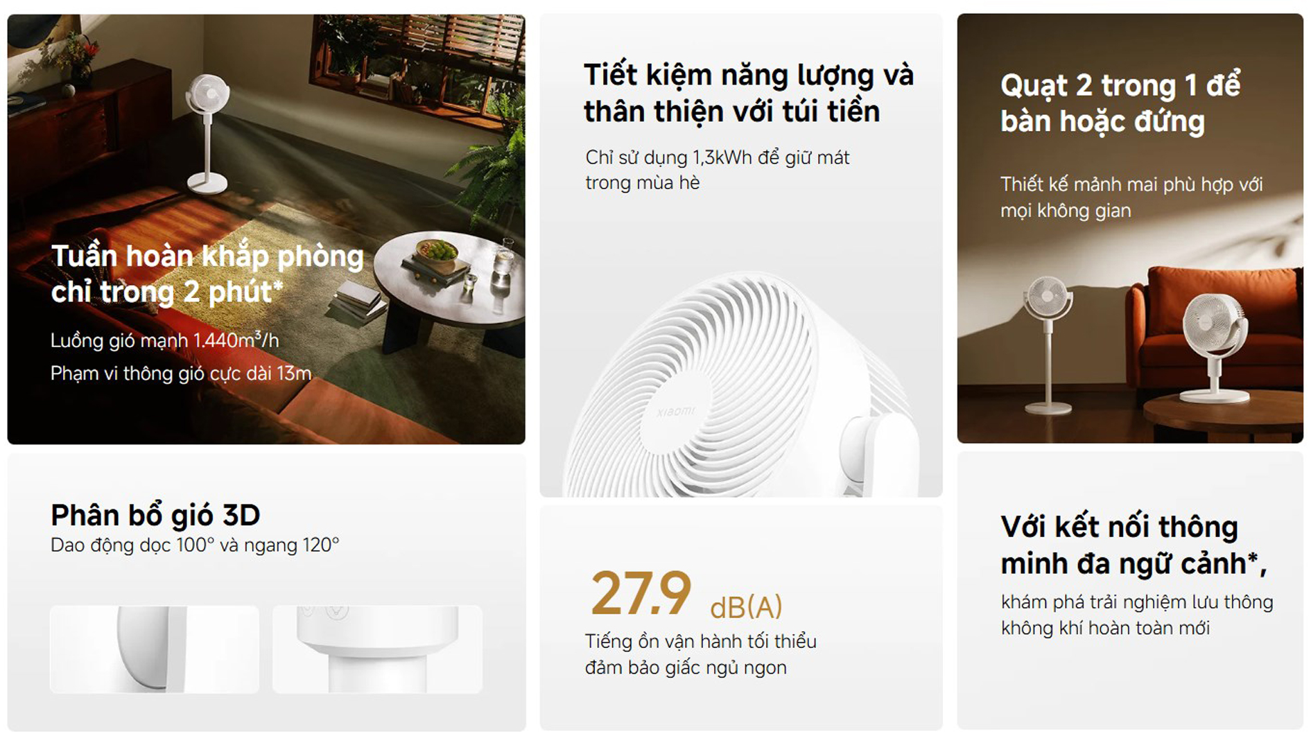 Quat Xiaomi Smart Standing Air Circulation Fan bigmivn 1