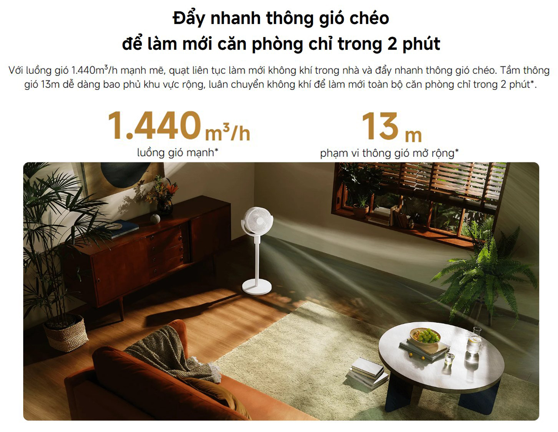 Quat Xiaomi Smart Standing Air Circulation Fan bigmivn 2