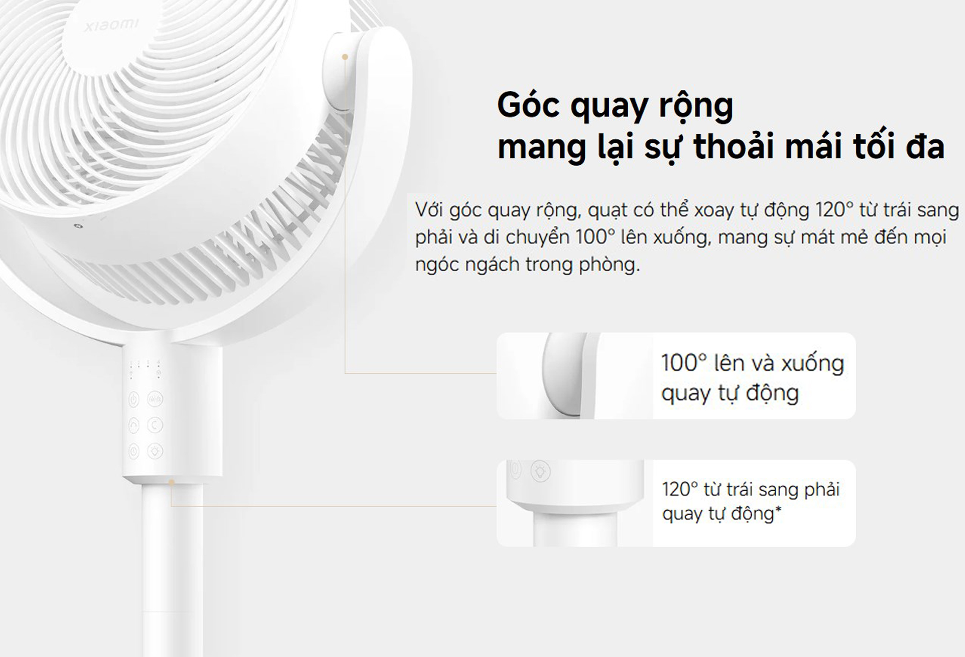 Quat Xiaomi Smart Standing Air Circulation Fan bigmivn 3