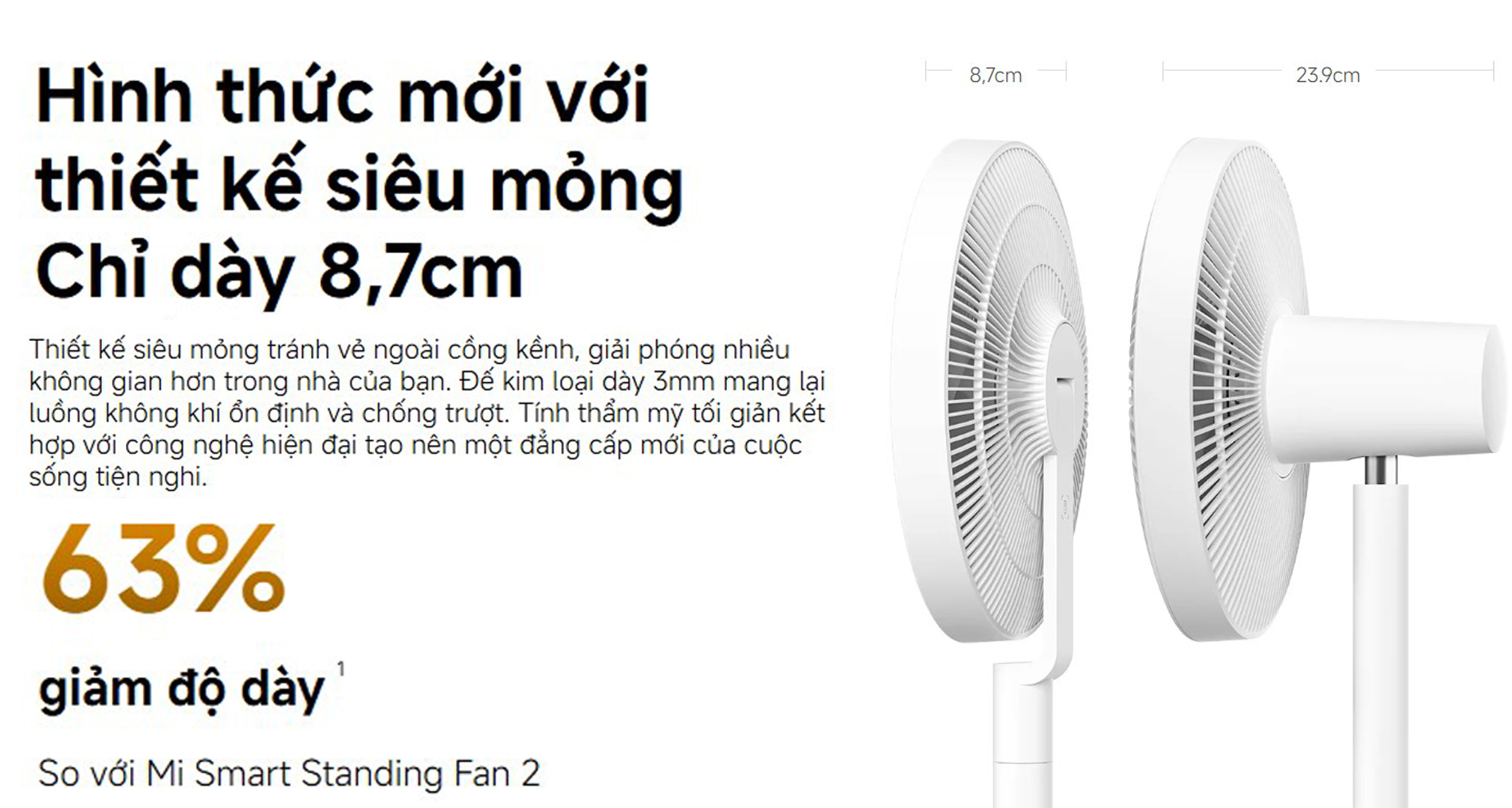 Quat cay Xiaomi Mijia Smart Standing Fan Pro Slim EU BHR5856EU bigmivn 2