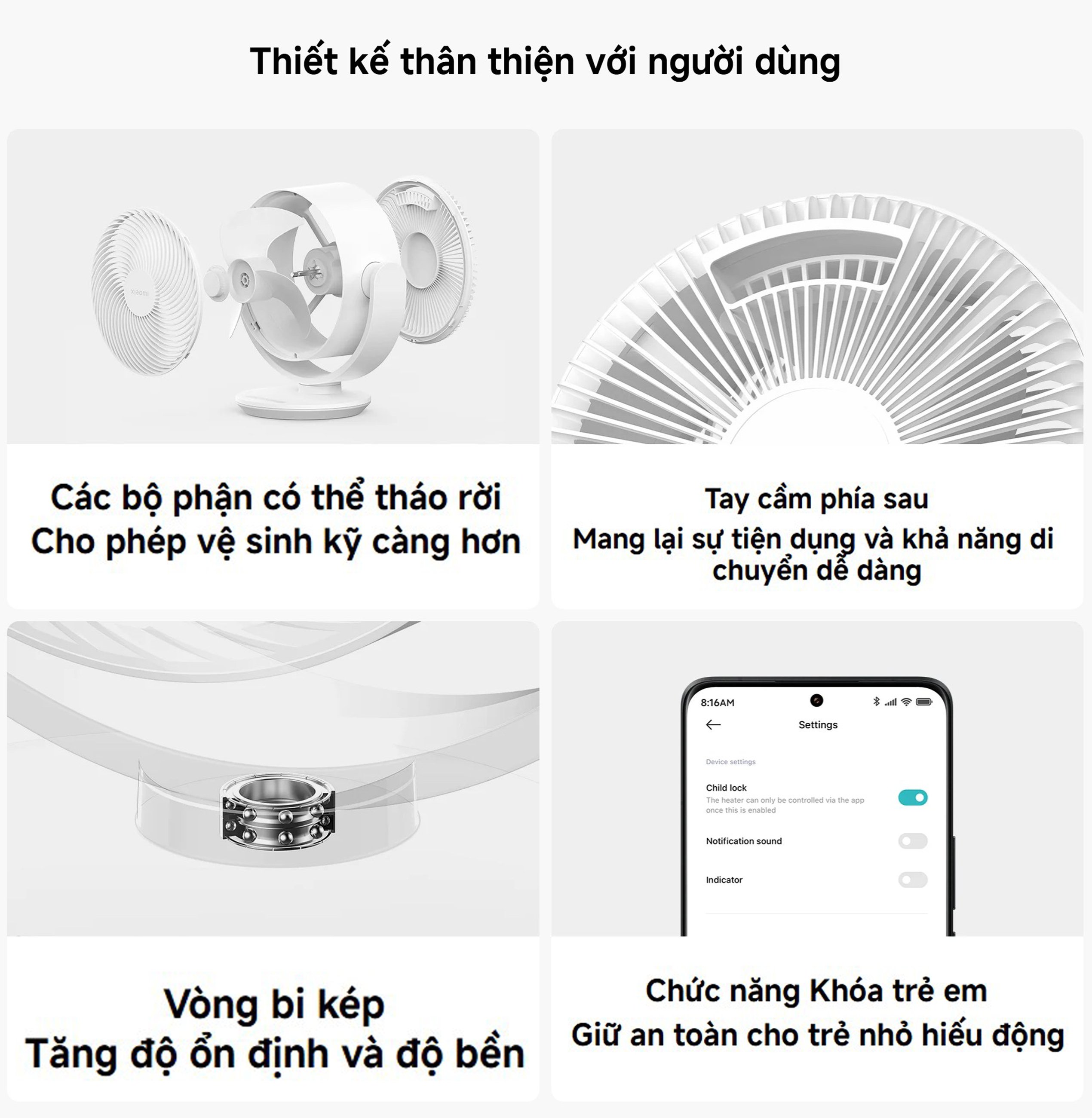 Quat de ban Xiaomi Smart Desktop Air Circulation Fan EU BHR9872EU bigmivn 10