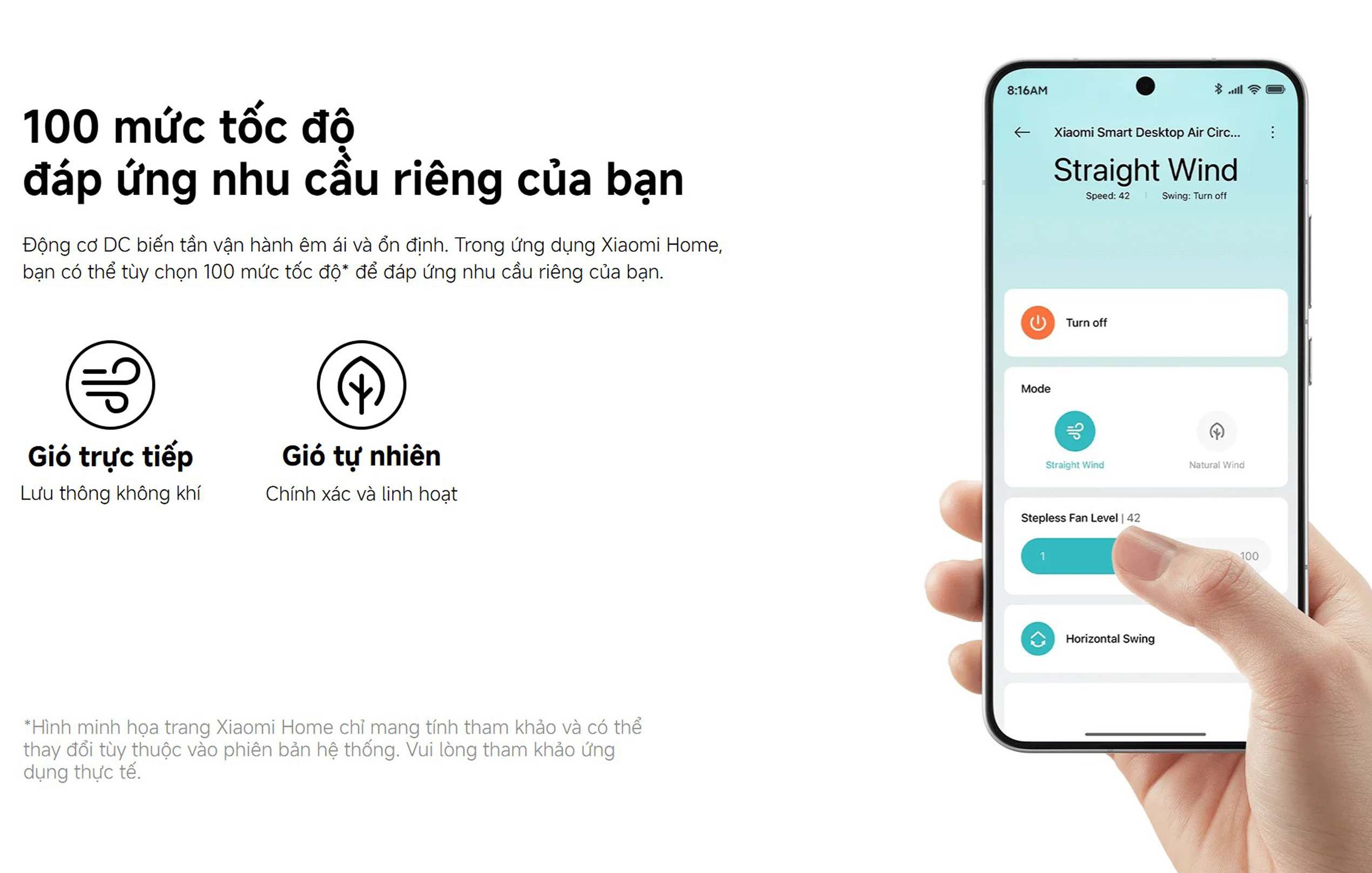 Quat de ban Xiaomi Smart Desktop Air Circulation Fan EU BHR9872EU bigmivn 9