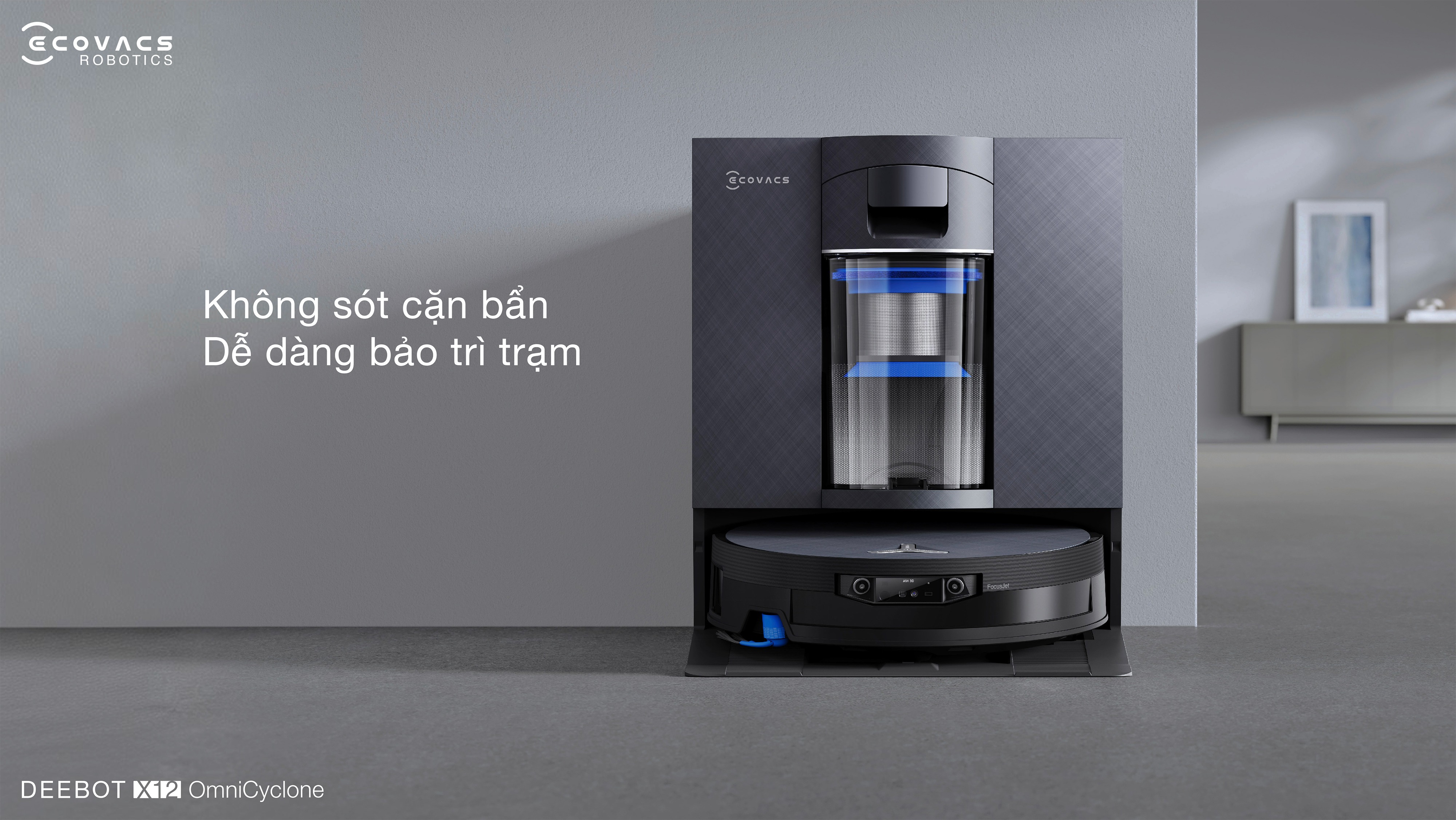 Robot hút bụi lau nhà Ecovacs Deebot X12 OmniCyclone - Bản Quốc Tế 13 Robot hut bui lau nha Ecovacs Deebot X12 OmniCyclone bigmivn 12