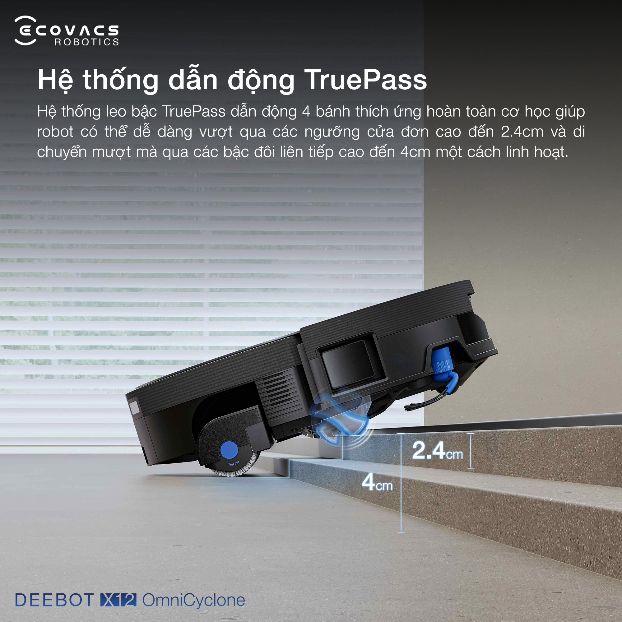 Robot hút bụi lau nhà Ecovacs Deebot X12 OmniCyclone - Bản Quốc Tế 14 Robot hut bui lau nha Ecovacs Deebot X12 OmniCyclone bigmivn 13