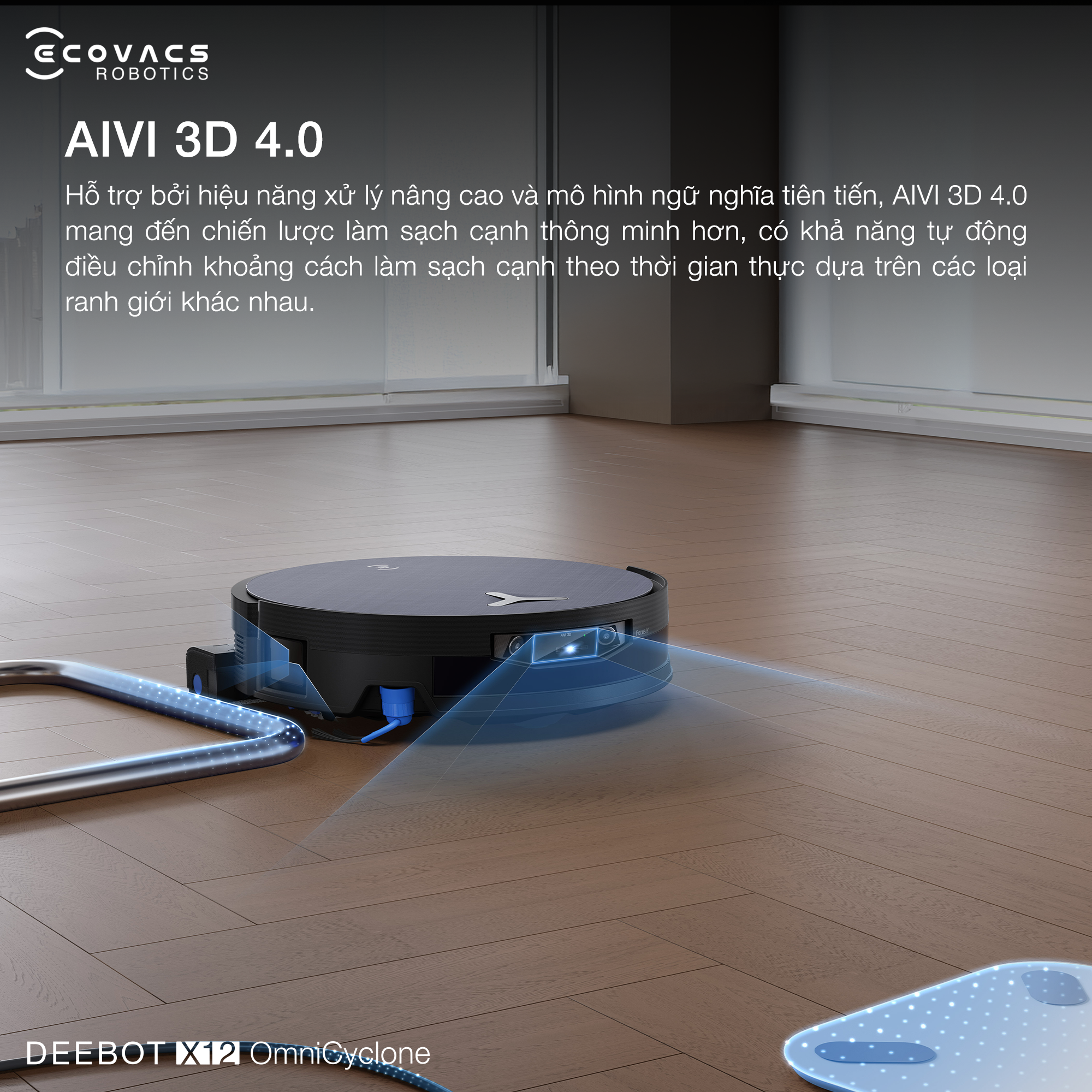 Robot hút bụi lau nhà Ecovacs Deebot X12 OmniCyclone - Bản Quốc Tế 15 Robot hut bui lau nha Ecovacs Deebot X12 OmniCyclone bigmivn 14