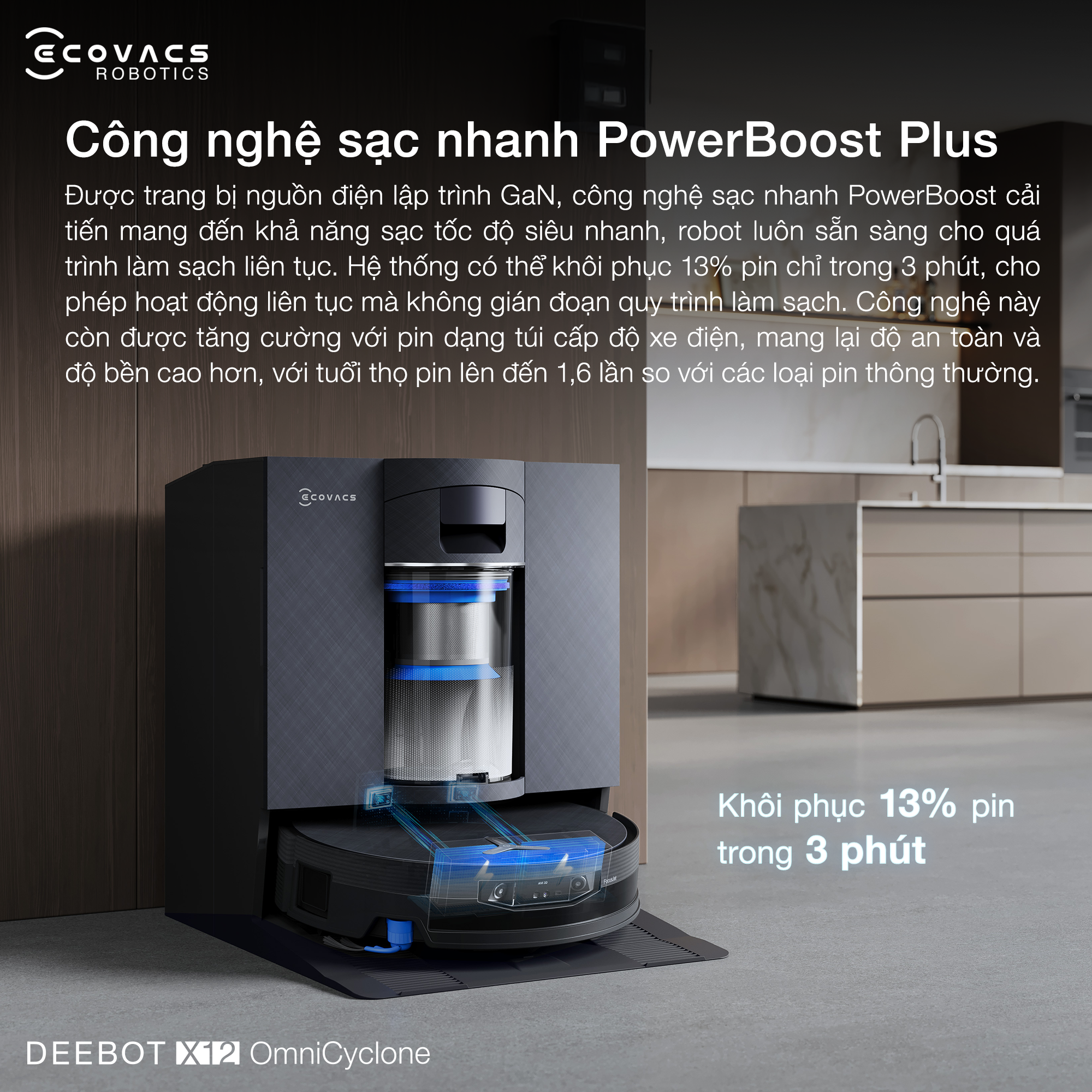 Robot hút bụi lau nhà Ecovacs Deebot X12 OmniCyclone - Bản Quốc Tế 19 Robot hut bui lau nha Ecovacs Deebot X12 OmniCyclone bigmivn 8