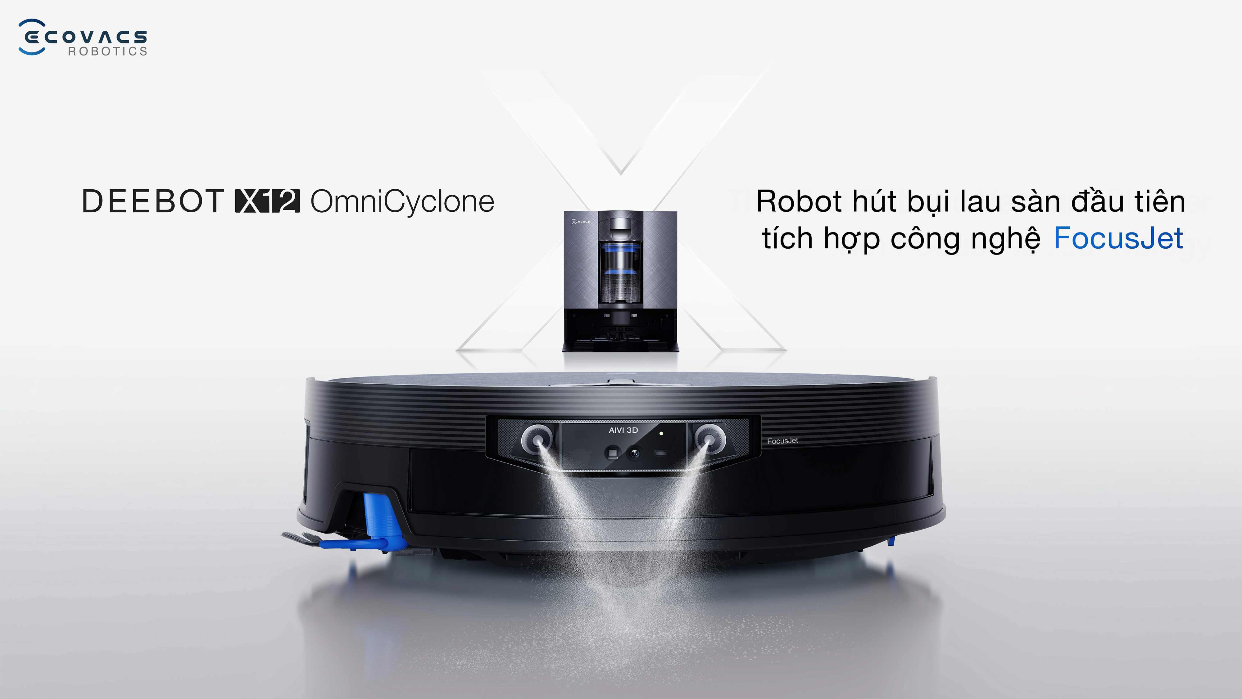 Robot hút bụi lau nhà Ecovacs Deebot X12 OmniCyclone - Bản Quốc Tế 2 Robot hut bui lau nha Ecovacs Deebot X12 OmniCyclone bigmivn