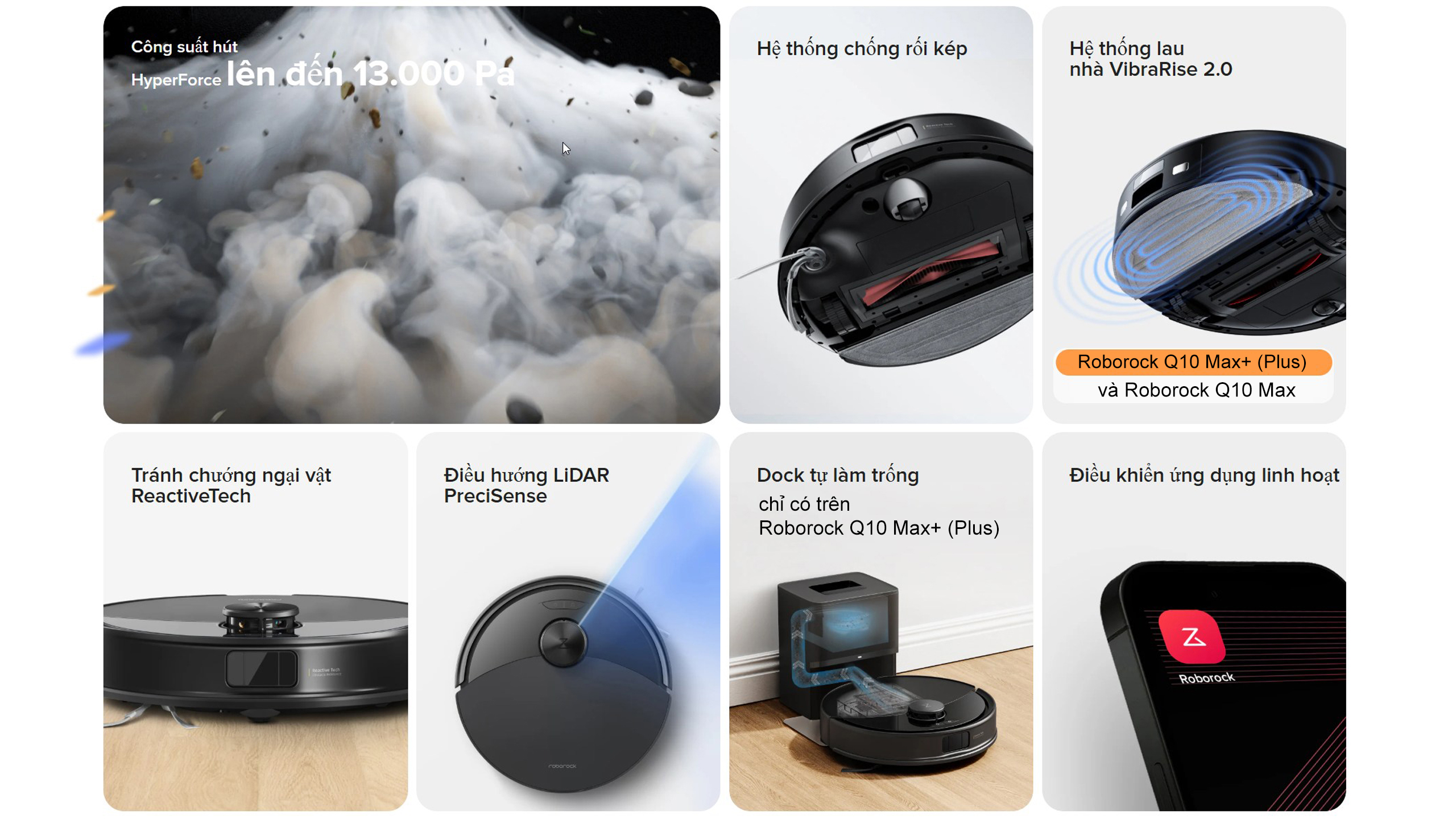 Robot hút bụi lau nhà Roborock Q10 Max - Chính hãng 3 Robot hut bui lau nha Roborock Q10 Max 2