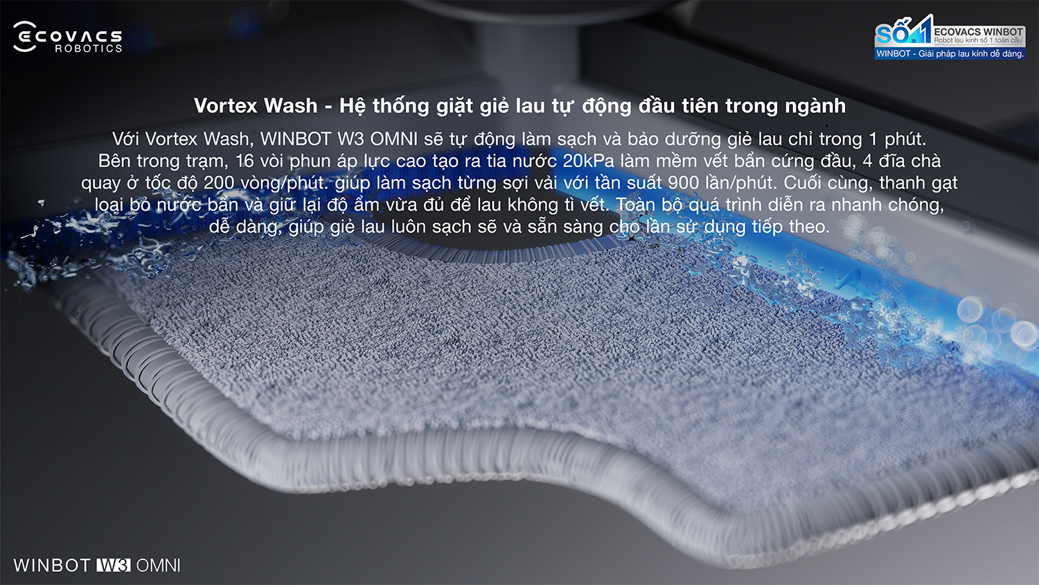 Robot lau kinh Ecovacs Winbot W3 Omni bigmivn 2