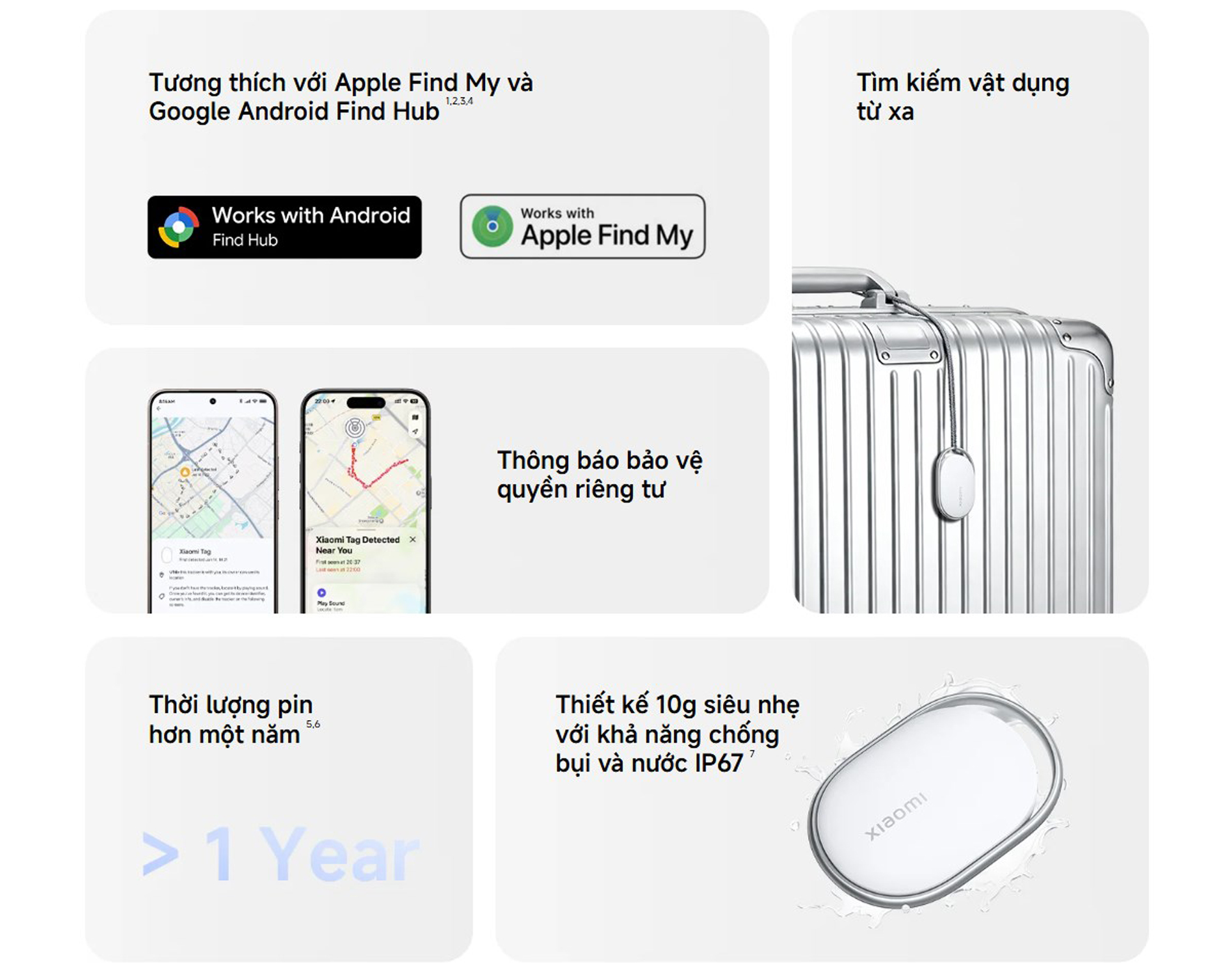 Thiết bị định vị Xiaomi Tag - Hỗ trợ Apple Find My và Google Android Find Hub 3 Thiet bi dinh vi Xiaomi Tag 1