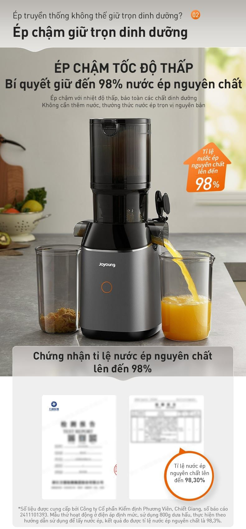 Máy ép chậm Joyoung JSJ-868 1L | Công suất 200W - Chính hãng 5 May ep cham Joyoung JSJ 868 1L bigmivn 3