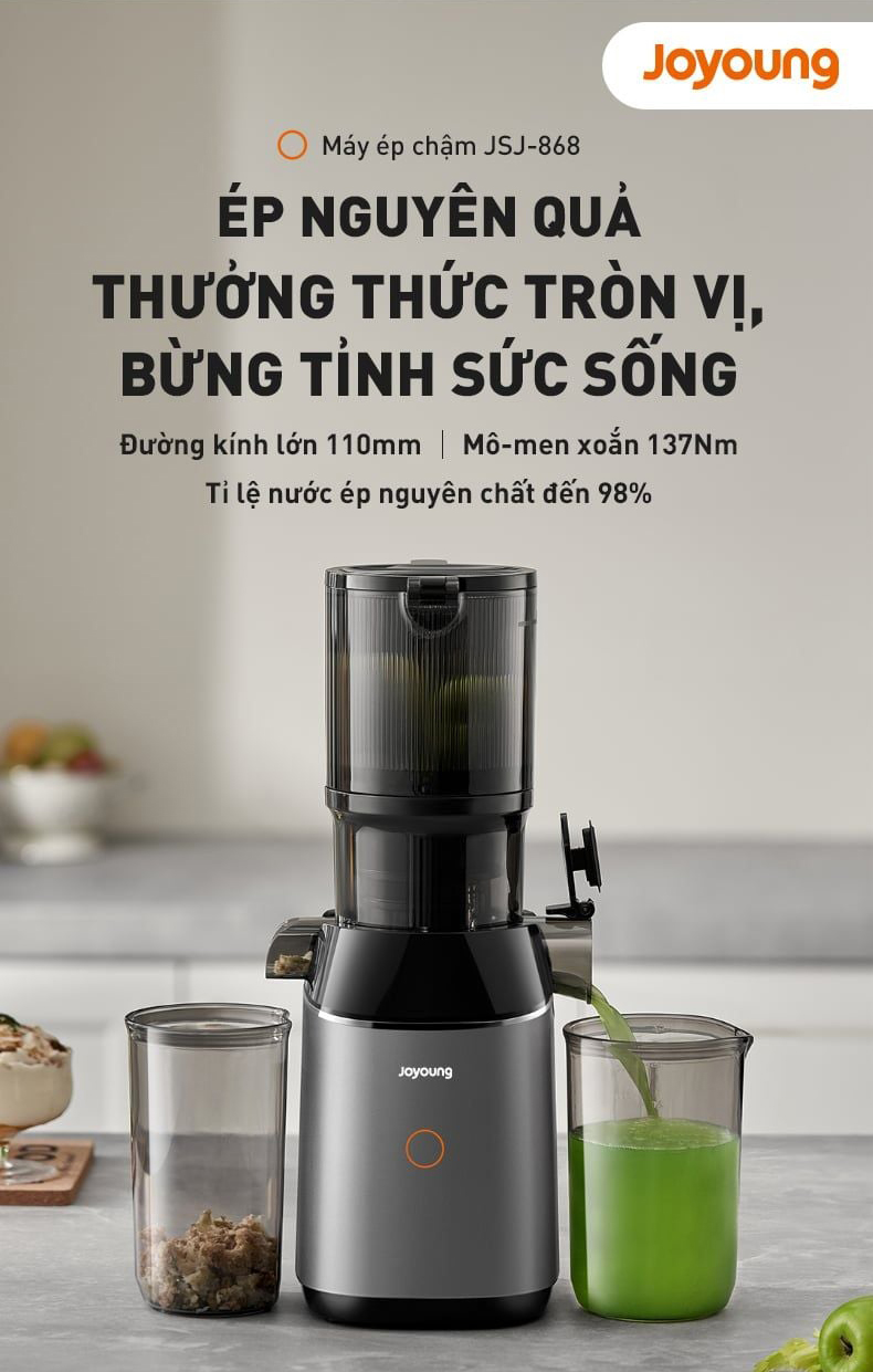 Máy ép chậm Joyoung JSJ-868 1L | Công suất 200W - Chính hãng 2 May ep cham Joyoung JSJ 868 1L bigmivn